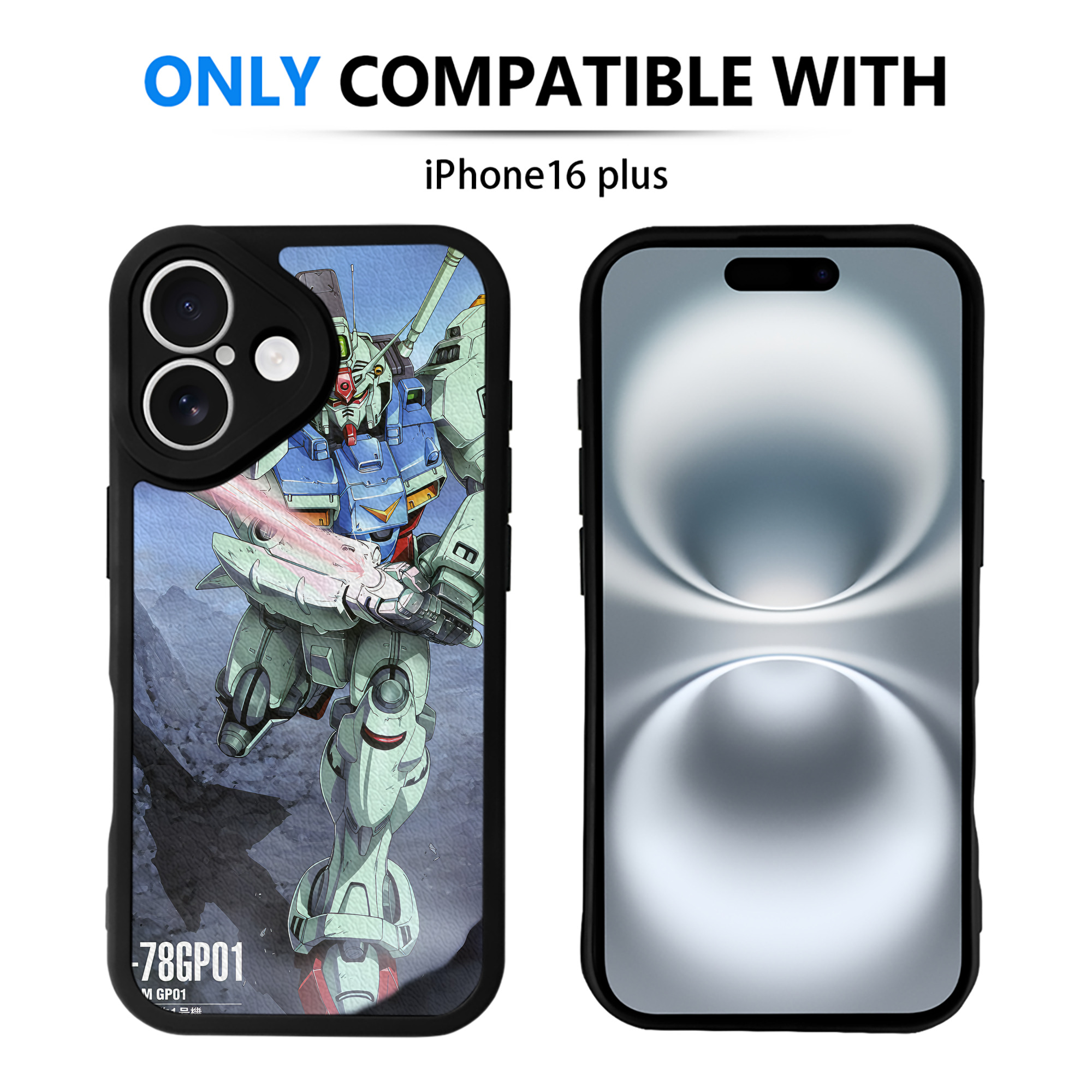 （画像用） 機動戦士ガンダム Mobile Suit Gundam 【iPhone 16シリーズ対応】シリコンスマホケース（レザー調） 材質：シリコン